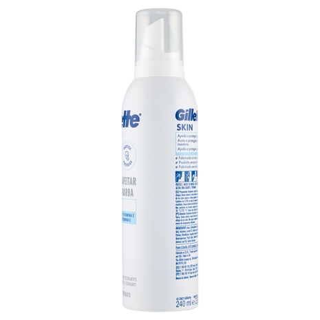 Gillette Mousse da Barba da Uomo Skin Ultra Sensitive con Burro di Karité e Vitamina E, 240 ml